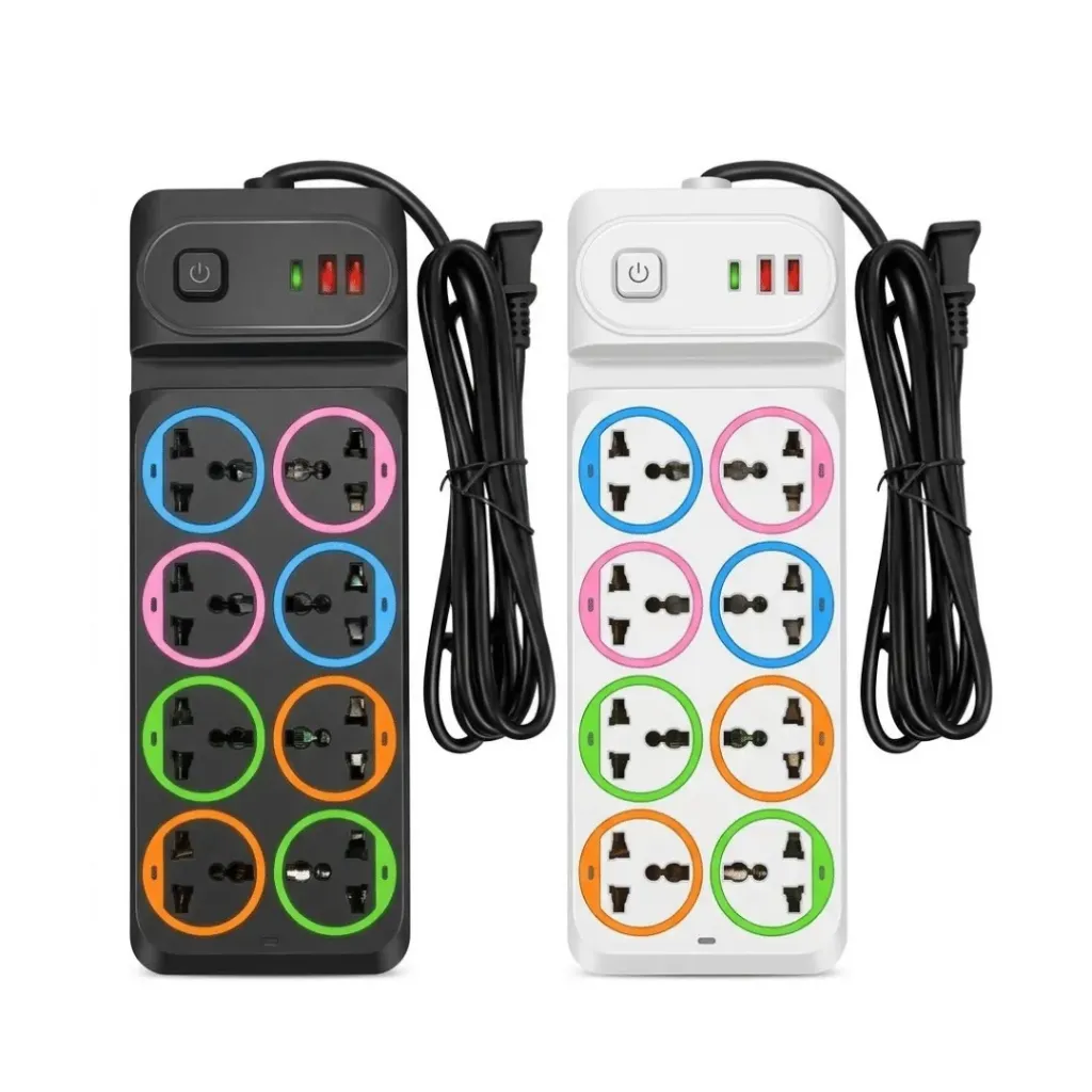 REGLETA MULTIPUERTO 8 TOMAS 2 USB 1 TIPO C