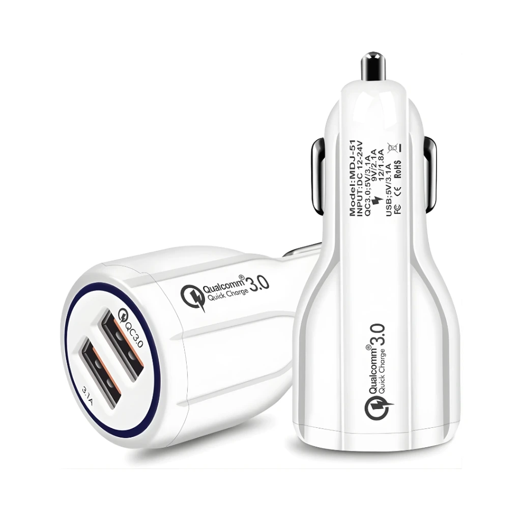 CARGADOR PLUGIN 3AMP 5V USB CARRO