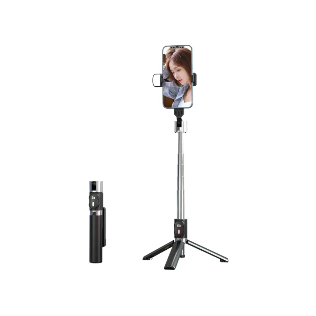 [3890] PALO DE SELFIE MONOPOD CON LUZ P60 PLUS